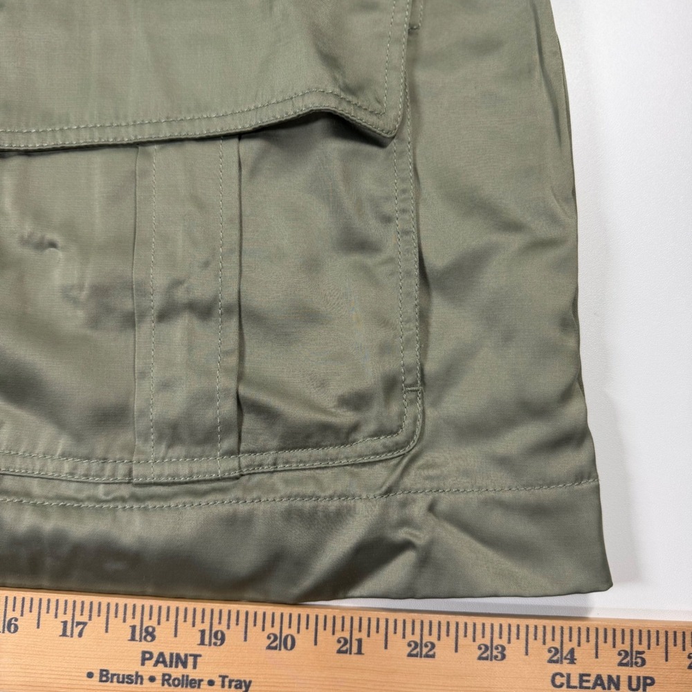 Chico's Utility Jacket Women 3P Olive Green Satin Anorak Field Coat 16P 18P - Picture 10 of 12